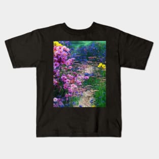 Flowers by a river Kids T-Shirt